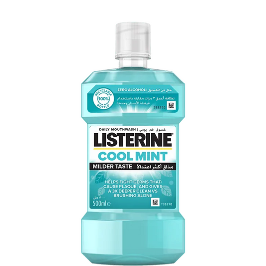 Listerine Mouthwash Cool Mint Milder Taste, 250Ml