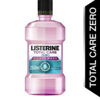 Listerine Zero Alcohol Total Care Mouthwash for Complete Oral Protection, 250ml