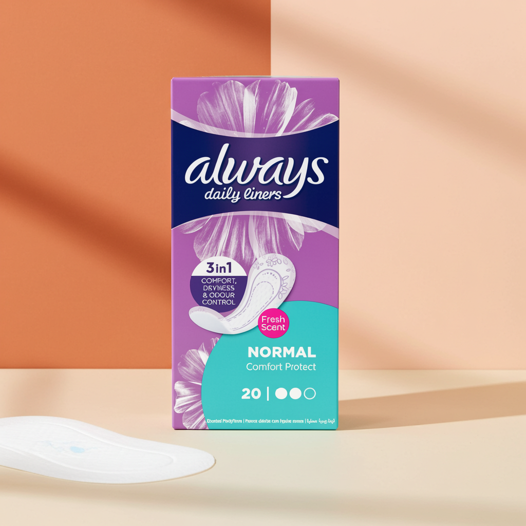 Always Comfort Protect Fresh Scent Normal Sanitary Pads 20 Pads – All-Day Comfort, Protection & Freshness