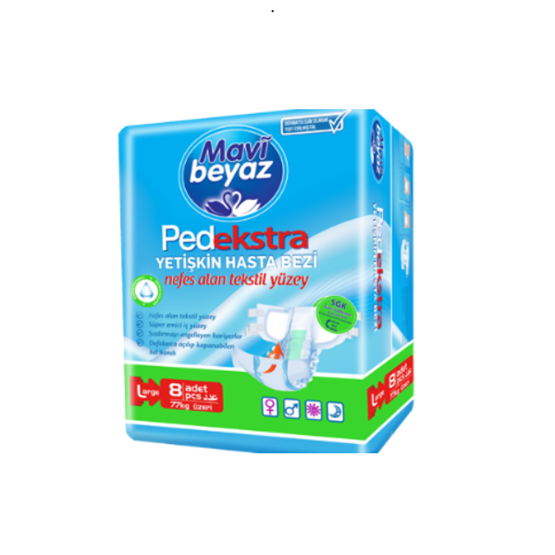 Mavi Adult Diapers 8 Pieces - Large