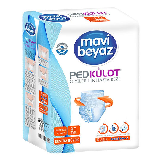 Mavi Beyaz Pad Panty Adult Diaper, Size M, 9 Pieces