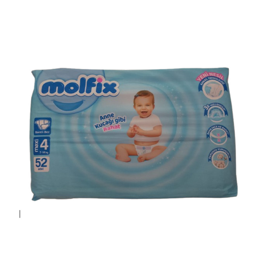 Molfix Anti Leakage Comfortable Junior Baby Diapers Jumbo, 7-14Kg, Size 4, 52 Pieces