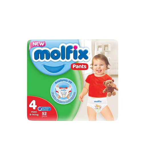 Molfix Baby Cloth Diapers Jumbo, 9-14Kg, No. 4, 52 Pieces