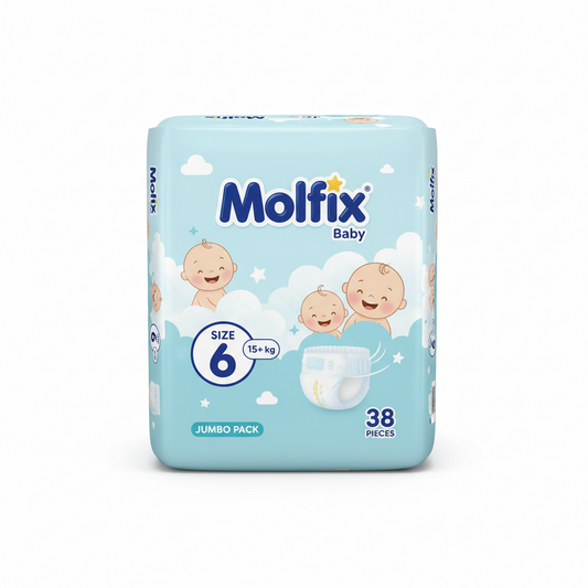 Molfix Baby Diapers Jumbo No. 6 (15+ kg) – 38 Pieces