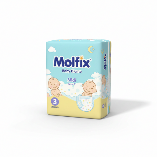 Molfix Baby Diapers Midi Size 3 (5-9 kg) – 28 Pieces