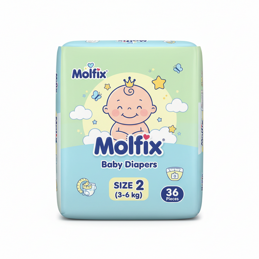 Molfix Baby Diapers Size 2 (3-6 kg) – 36 Pieces