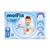 Molfix Baby Diapers Junior Size 5 (11-18 kg) – 20 Pieces