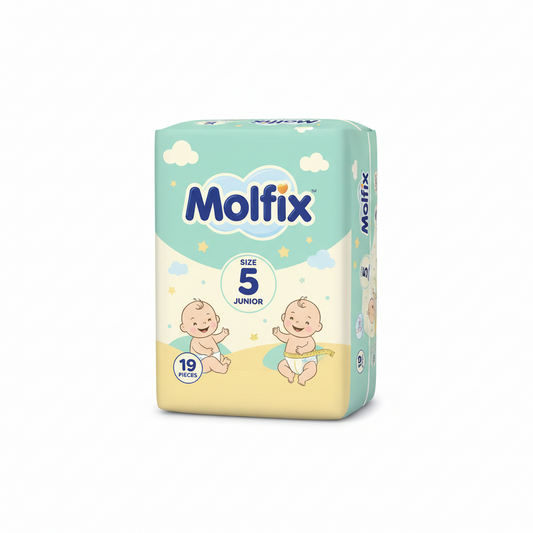 Molfix Baby Diapers Junior Size 5 (11-18 kg) – 19 Pieces