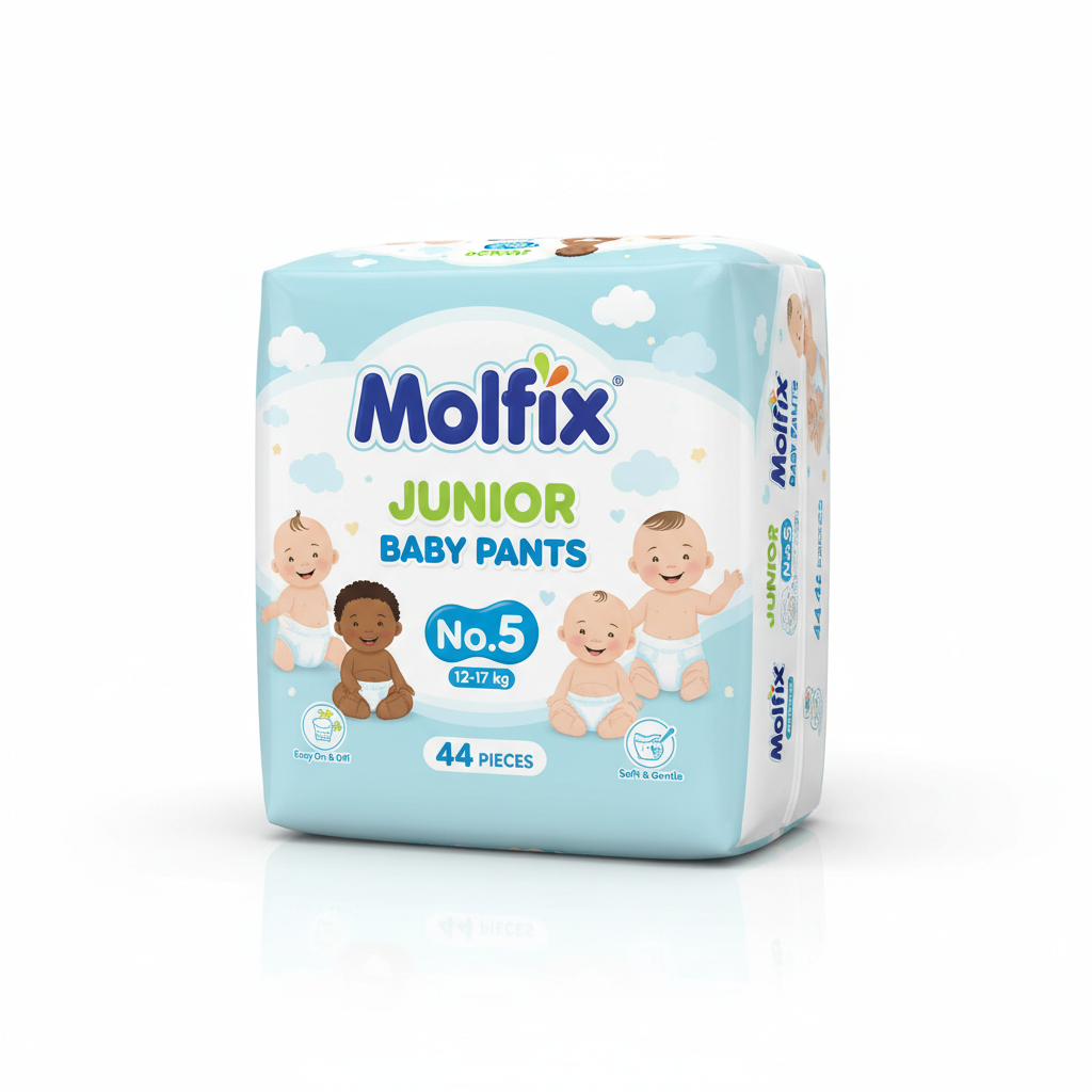 Molfix Baby Pants Junior Size 5 (12-17 kg) – 44 Pieces