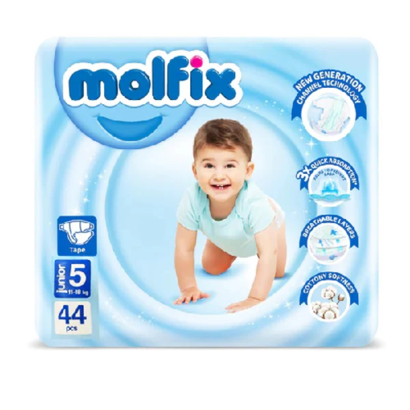 Molfix Junior Baby Pants No.5, 12-17Kg, 44 Pieces