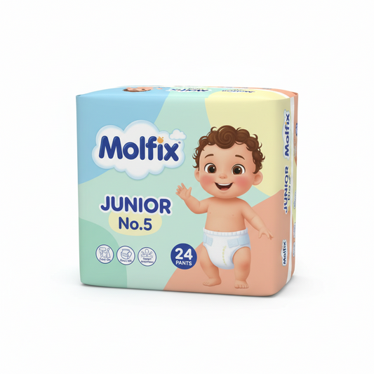 Molfix Baby Pants Junior Size 5 (11-18 kg) Jumbo Pack – 24 Pieces