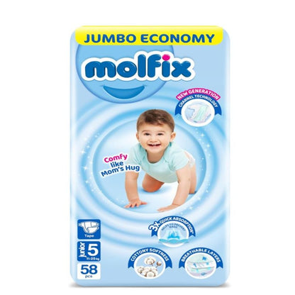 Molfix Baby Pants Junior Size 5 (11-18 kg) Jumbo Pack – 24 Pieces
