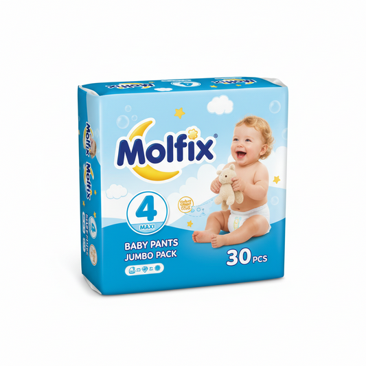 Molfix Baby Pants Maxi Size 4 (9-14 kg) Jumbo Pack – 30 Pieces