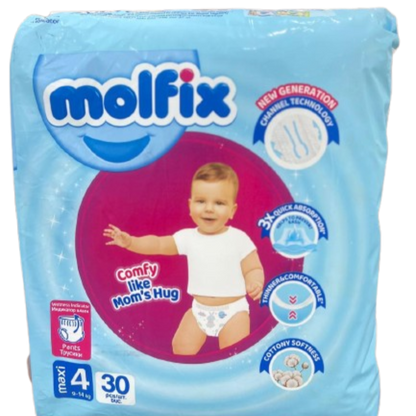 Molfix Baby Pants Maxi Size 4 (9-14 kg) Jumbo Pack – 30 Pieces