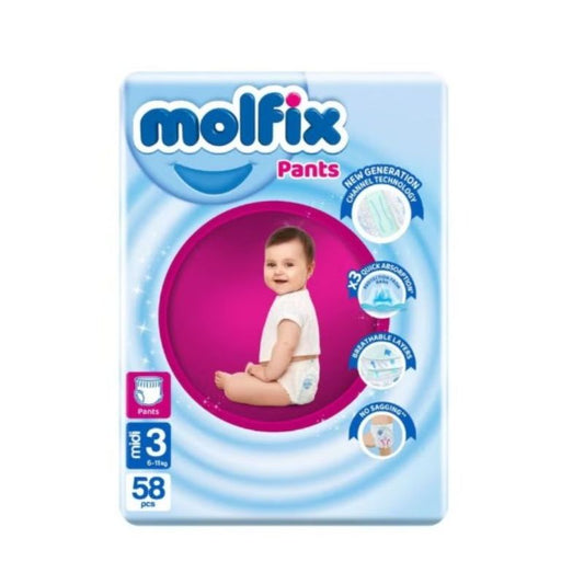 Molfix Midi Baby Pants Jumbo Pack, Size 3, 34 Pieces