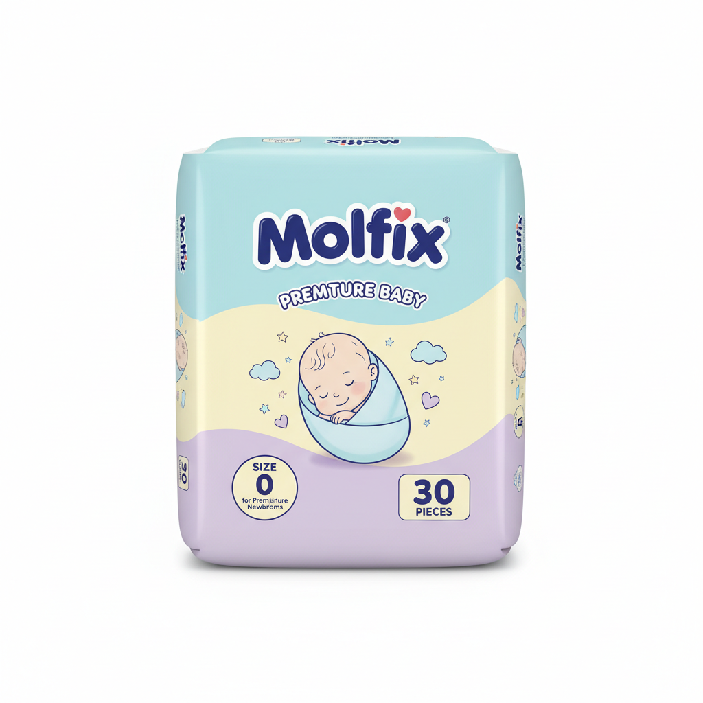 Molfix Premature Baby Diapers Size 0 (Up to 2 kg) – 30 Pieces