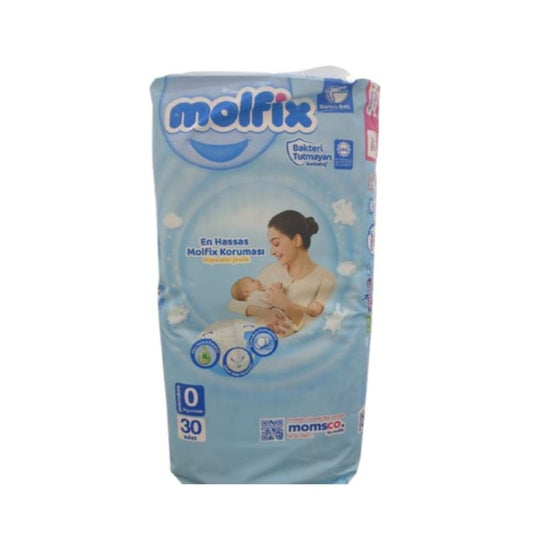 Molfix Premature Baby Diapers, Size 0, 30 Pieces