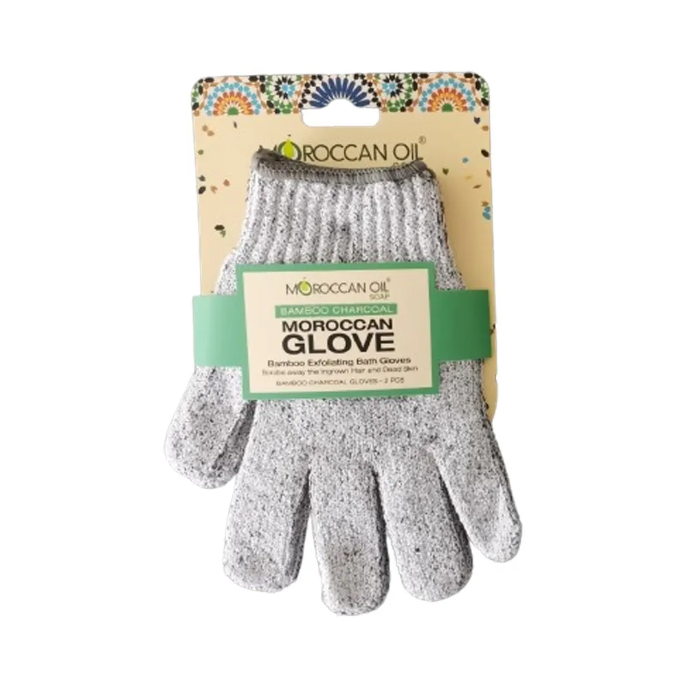 Moroccan Oil Bamboo Charcoal Bath Glove 2"S