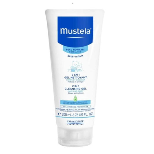 Mustela Baby 2 In 1 Cleansing Gel For Normal Skin 200 Ml