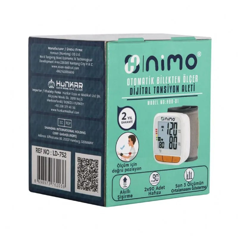 Nimo Wrist Digital Blood Pressure Monitor (Hdb-01)