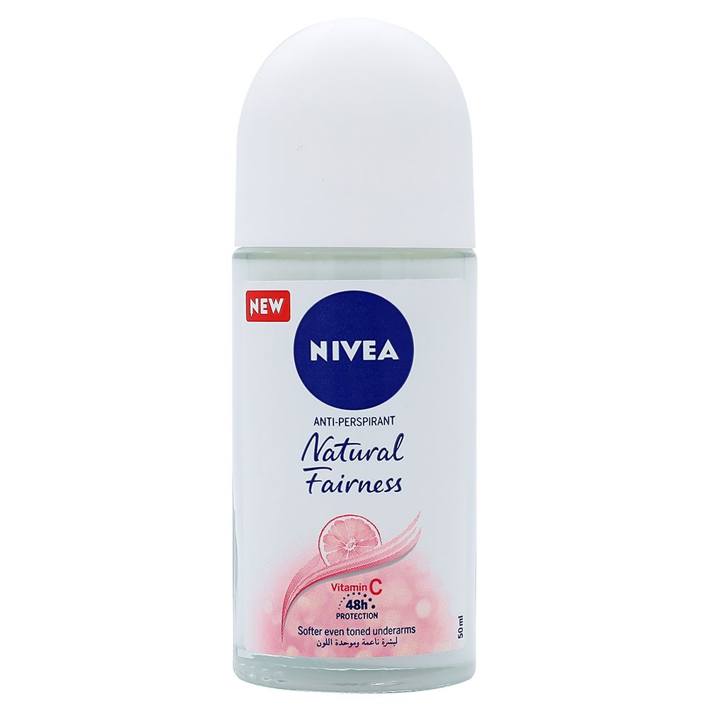 Nivea 48h Protection Natural Radiance Antiperspirant Roll-on for Women, 50ml