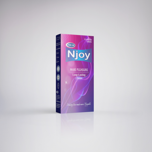 Njoy Condoms Maxi Pleasure, 12 Counts