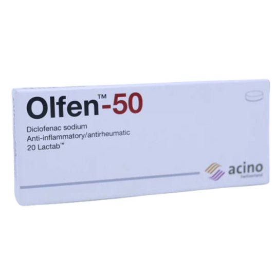 Olfen 50mg Diclofenac Sodium 20 Tablets