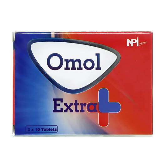 Omol 0tra 500mg Paracetamol & 65mg Caffeine Analgesic & Antipyretic, 20 Tablets