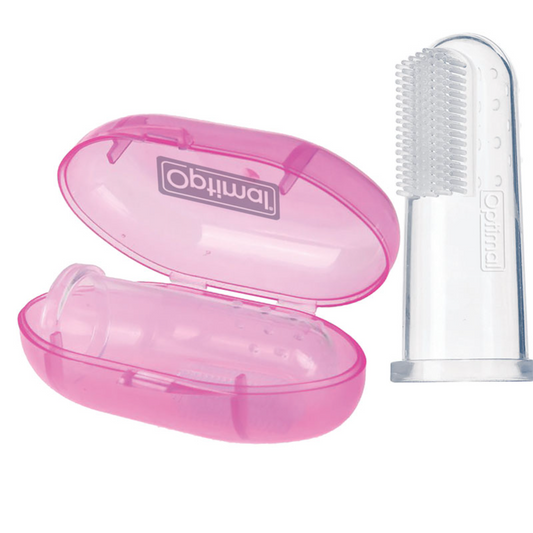 Optimal ? Baby Silicone Toothbrush 0m+ Pink