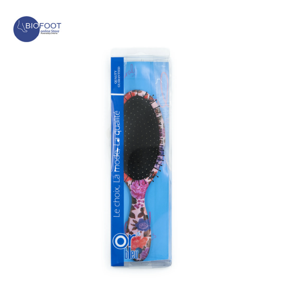 Or Bleu Floral Hair Brush Hb-450