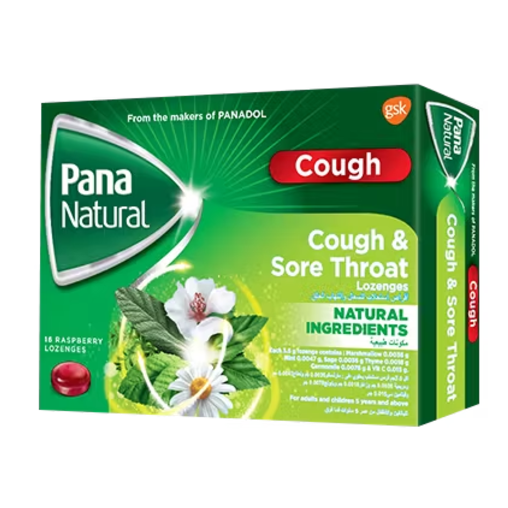 Pana Natural Lozenges Cough & Sore Throat 2X8"S
