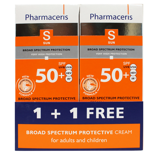 Pharmaceris Broad Spectrum Sun Protection Cream Spf 50,50ml (1 + 1 Free)