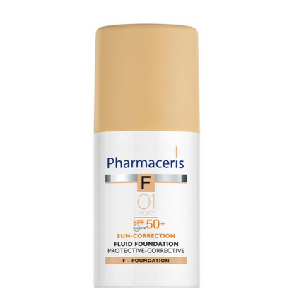 Pharmaceris F Protective-Corrective Fluid Foundation SPF 50+ Shade 01 Ivory 30 ml (1+1)