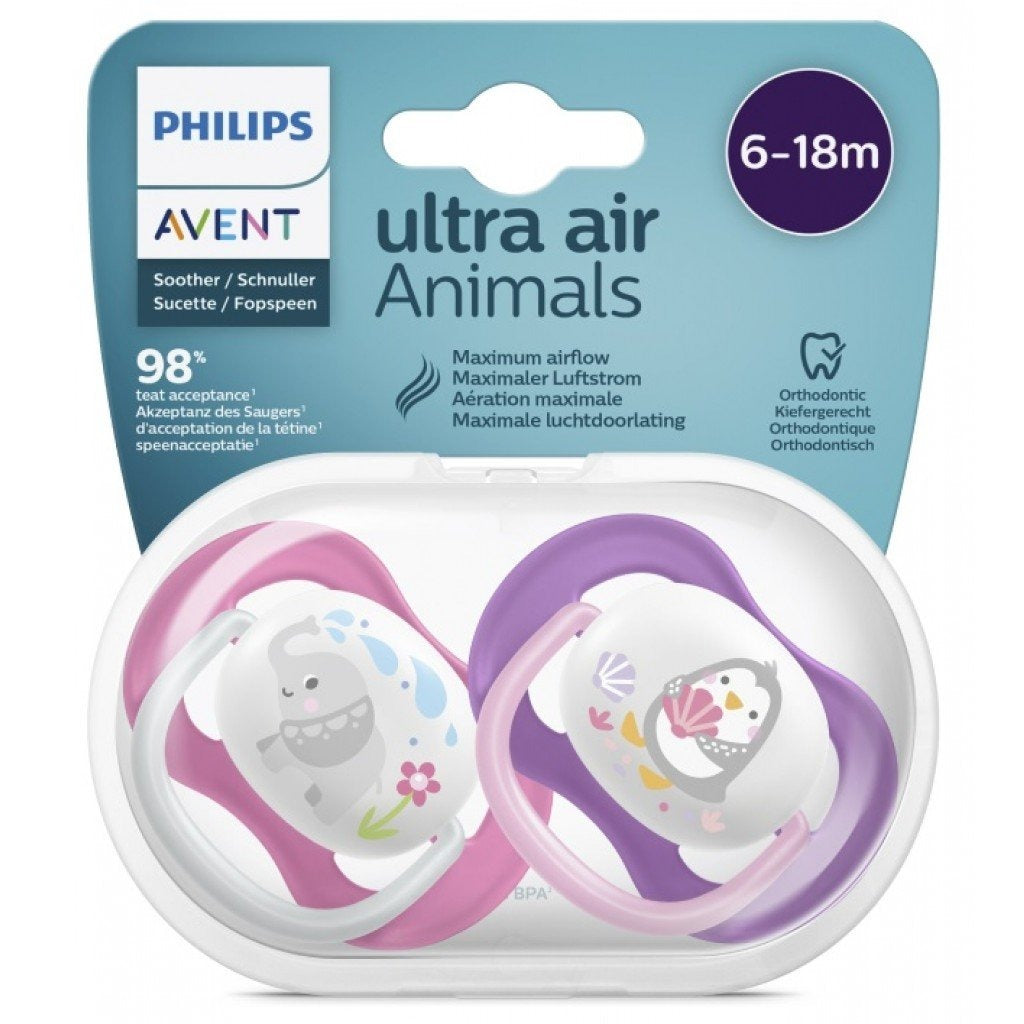 Philips Ultra Air Animals Soother 6-18m 2"s