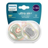 Philips Ultra Air Non-Deco Soother 6-18 Months Pack of 2