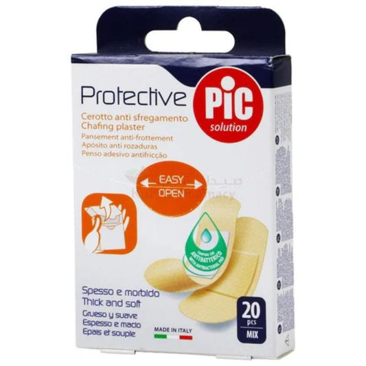 Pic Protective Mix Plaster With Pad, 20 Pieces