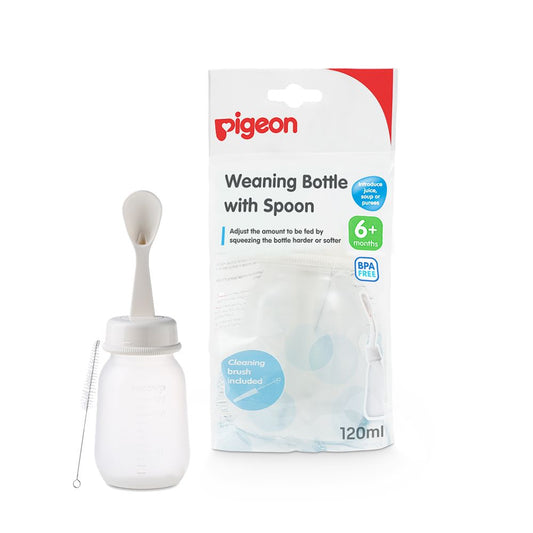 Pigeon 120Ml Weaning Bottle With Spoon (6+ Months) - Bpa Free