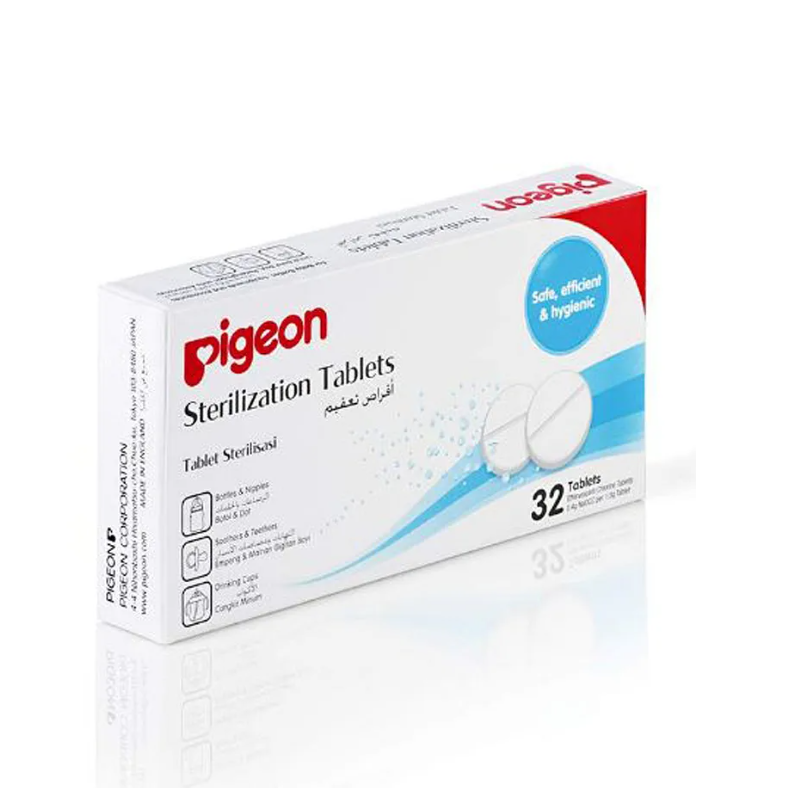 Pigeon Baby Bottle Sterilizing Tablets, 32 Tablets