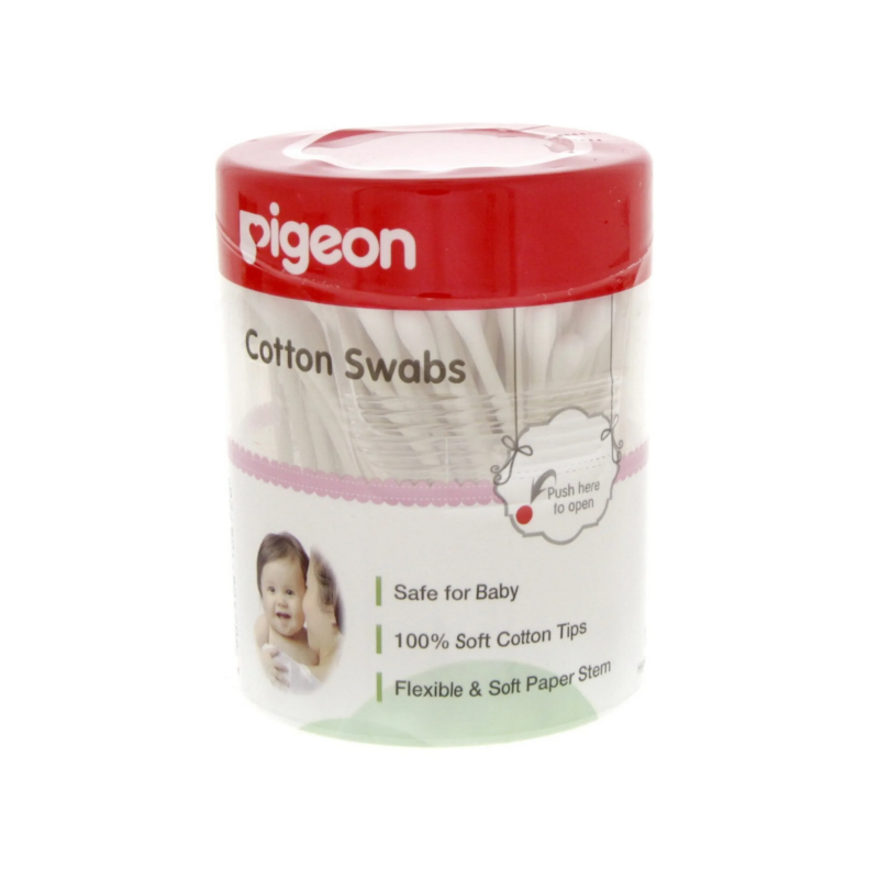 Pigeon Baby Cotton Swabs (0+ Months), 100 Pieces