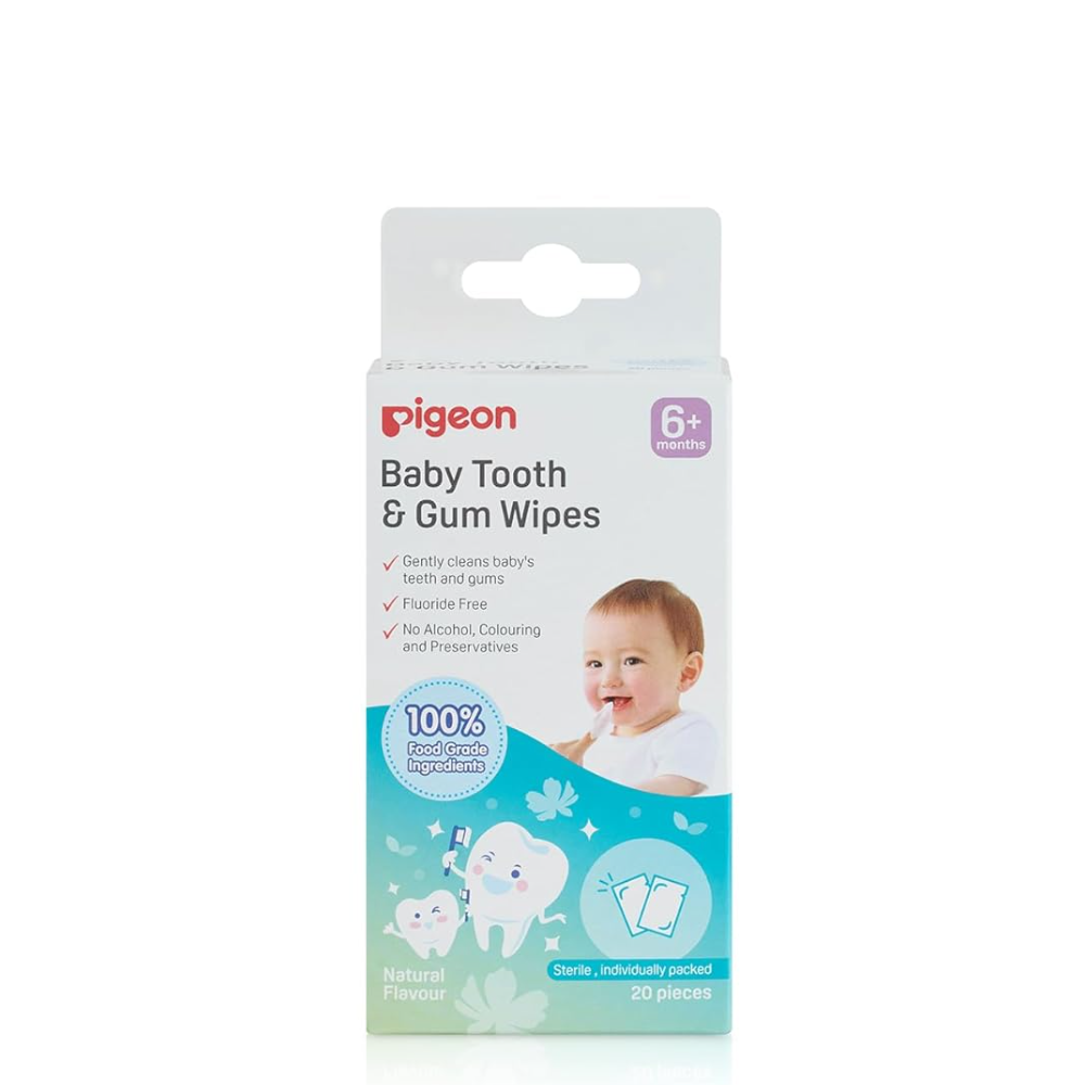 Pigeon Baby Tooth & Gum Wipes 20 Wipes Natural