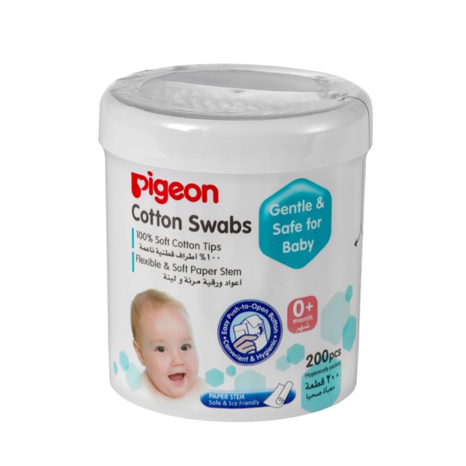 Pigeon Cotton Swabs Thin Stem 200 Pcs
