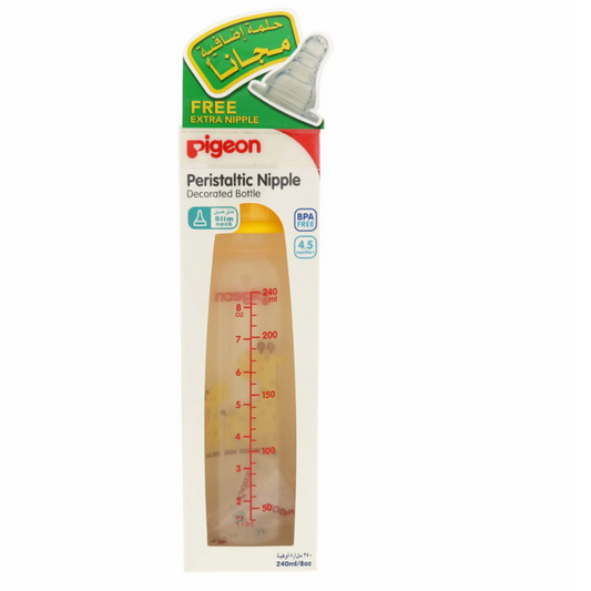 Pigeon Fruit Print Decorated Bottle 240 Ml