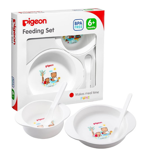 Pigeon Polypropylene Feeding Set For Babies (6+ Months), 1 Pack