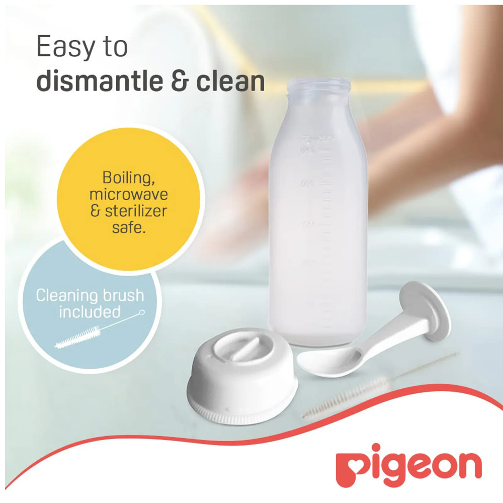 Pigeon Weaning Bottle With Spoon 240 Ml +6 Months