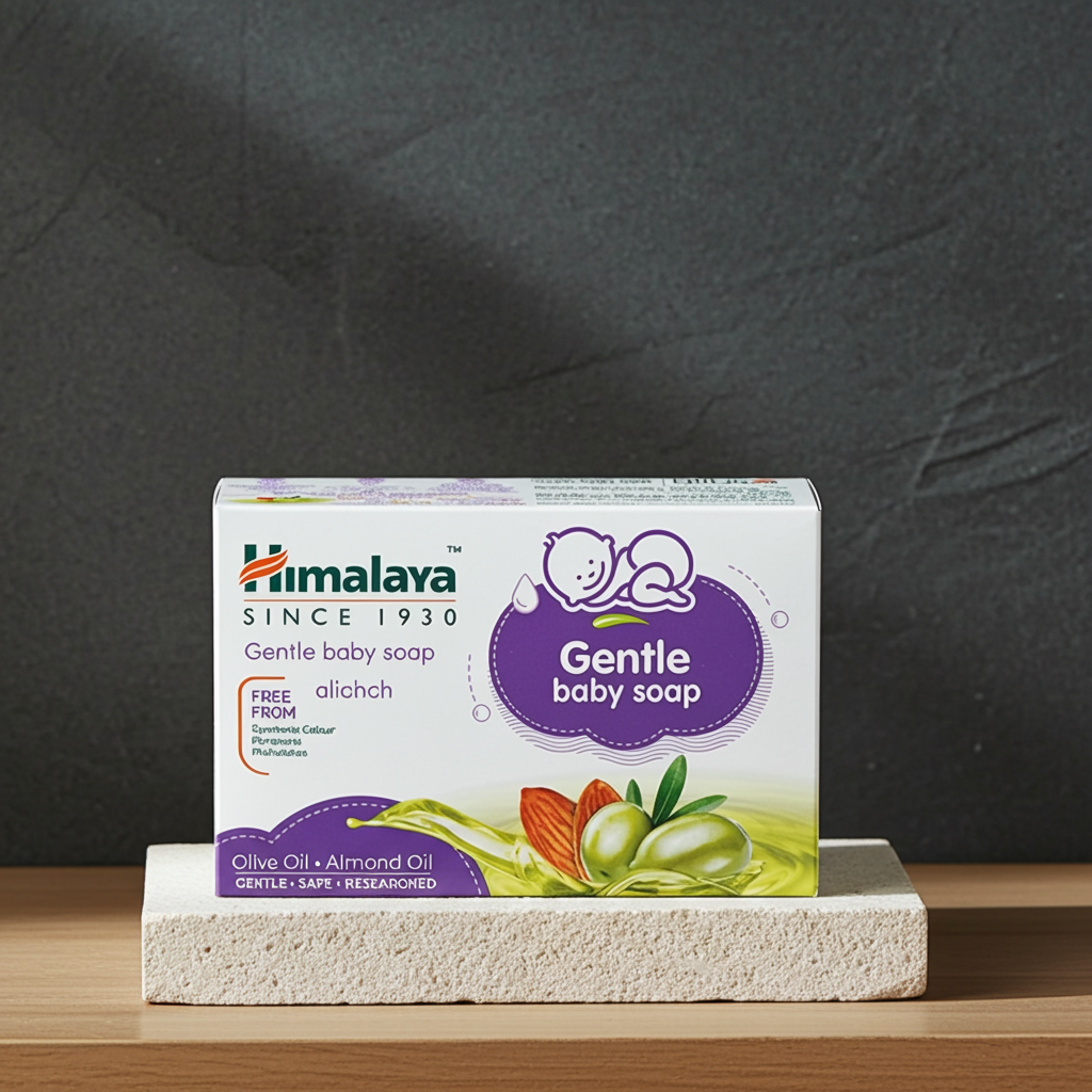 Himalaya Gentle Baby Soap 125g – Mild Herbal Soap for Soft, Healthy Baby Skin