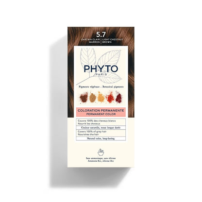 PHYTO Color Permanent Hair Color Kit Shade 5.7 Chestnut Brown