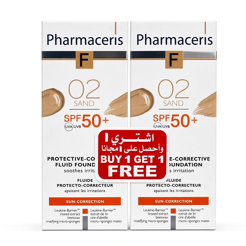Pharmaceris F Protective-Corrective Fluid Foundation SPF 50+ Shade 01 Ivory 30 ml (1+1)