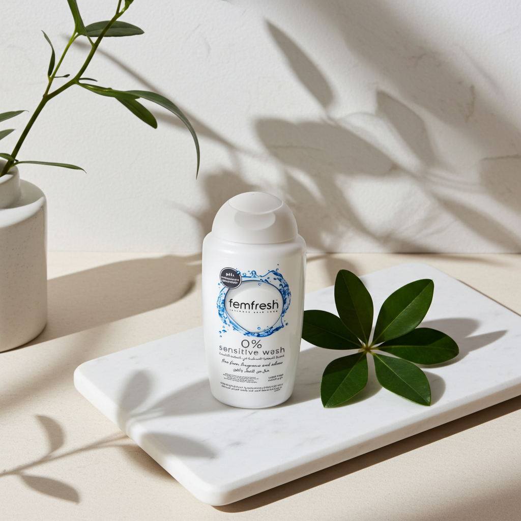 Femfresh 0% Sensitive Intimate Wash 250ml – Soap-Free, Fragrance-Free pH-Balanced Daily Care