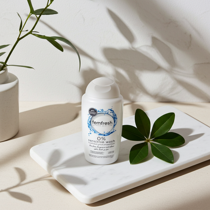 Femfresh 0% Sensitive Intimate Wash 250ml – Soap-Free, Fragrance-Free pH-Balanced Daily Care