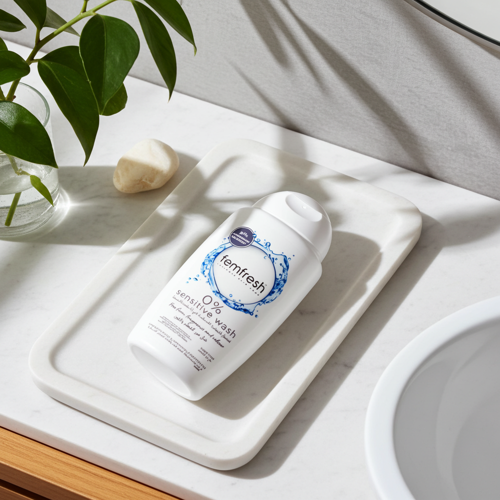 Femfresh 0% Sensitive Intimate Wash 250ml – Soap-Free, Fragrance-Free pH-Balanced Daily Care